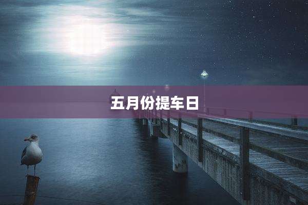 五月份提车日