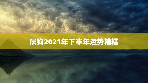 属狗2021年下半年运势糟糕