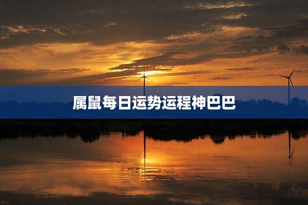 属鼠每日运势运程神巴巴