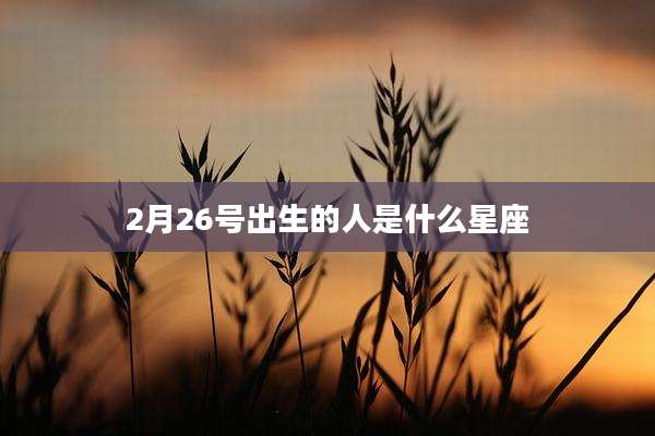 2月26号出生的人是什么星座