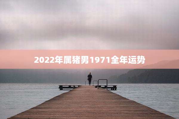 2022年属猪男1971全年运势