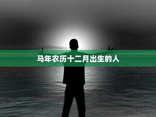 马年农历十二月出生的人