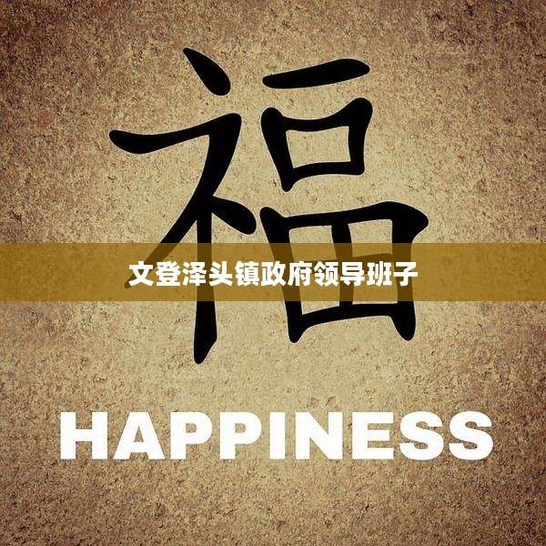 文登泽头镇***领导班子
