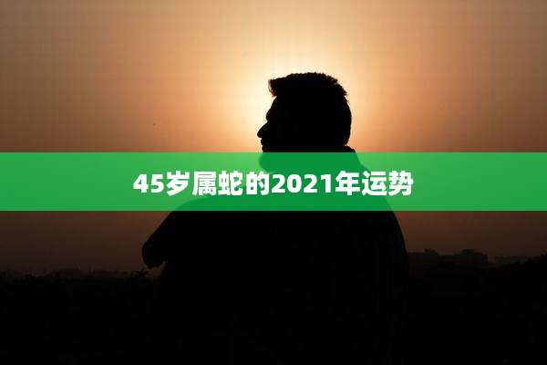 45岁属蛇的2021年运势