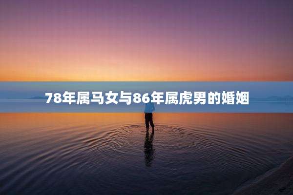 78年属马女与86年属虎男的婚姻