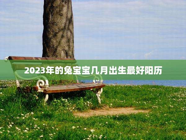 2023年的兔宝宝几月出生最好阳历