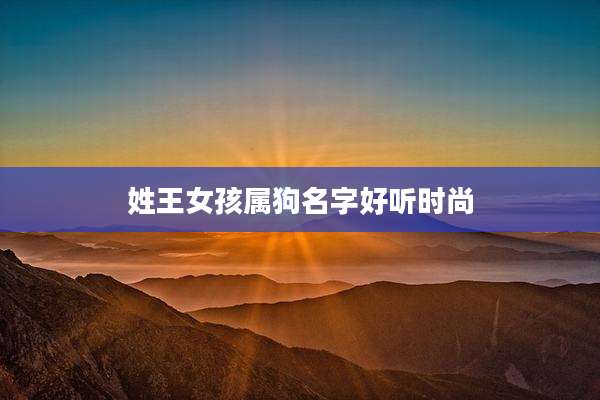 姓王女孩属狗名字好听时尚