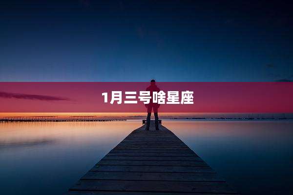 1月三号啥星座