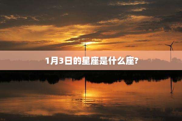 1月3日的星座是什么座?