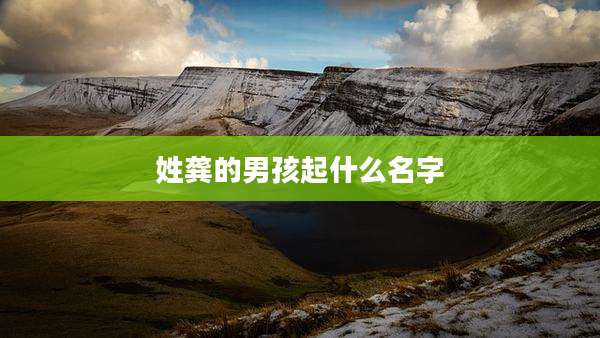 姓龚的男孩起什么名字