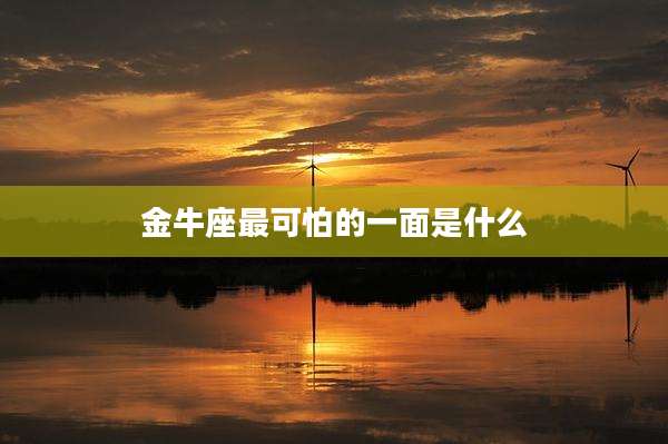 金牛座最可怕的一面是什么