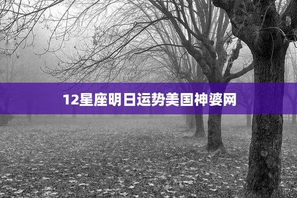 12星座明日运势美国神婆网