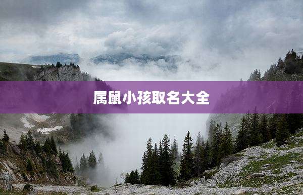 属鼠小孩取名大全