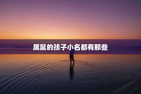 属鼠的孩子小名都有那些