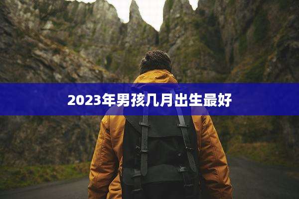 2023年男孩几月出生最好