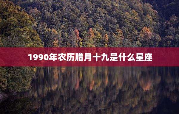 1990年农历腊月十九是什么星座