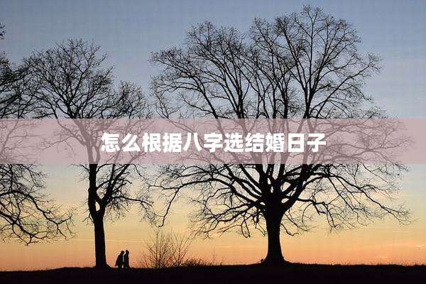 怎么根据八字选结婚日子