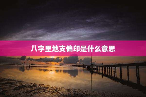 八字里地支偏印是什么意思