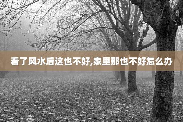 看了风水后这也不好,家里那也不好怎么办