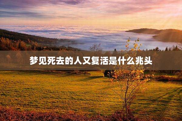 梦见死去的人又复活是什么兆头