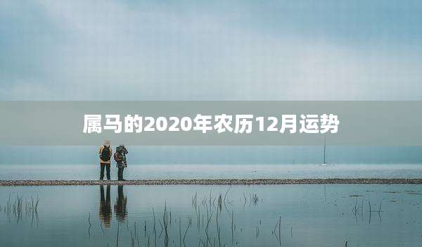 属马的2020年农历12月运势