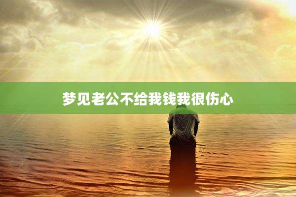梦见老公不给我钱我很伤心