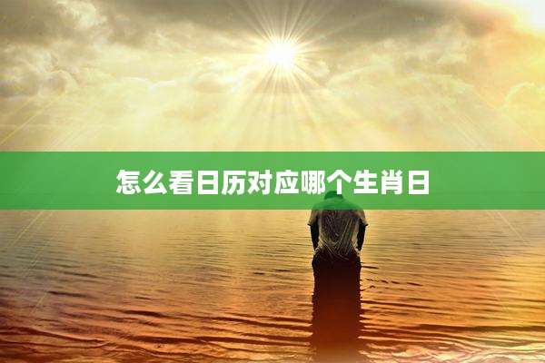 怎么看日历对应哪个生肖日