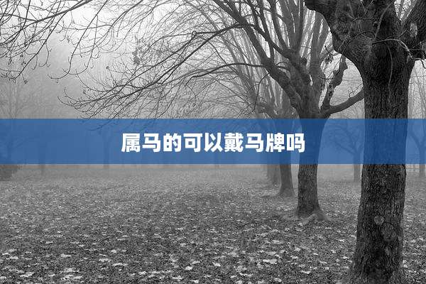 属马的可以戴马牌吗