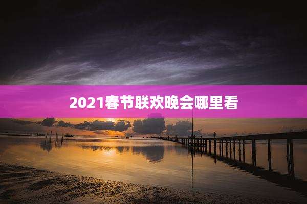 2021春节联欢晚会哪里看