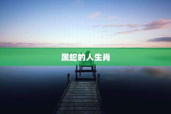 属蛇的人生肖