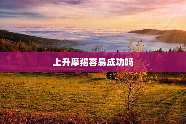上升摩羯容易成功吗