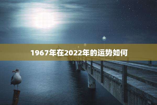 1967年在2022年的运势如何