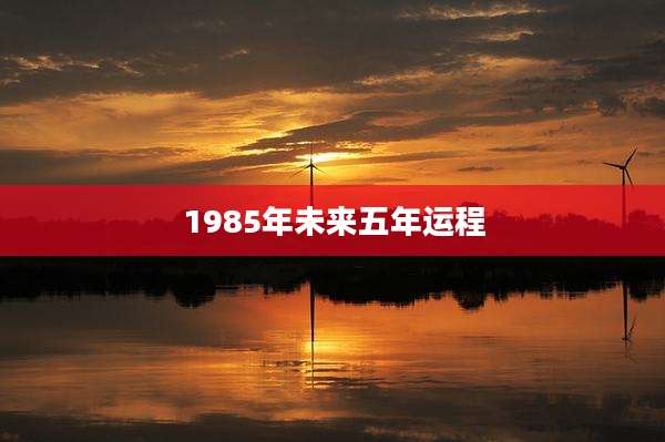 1985年未来五年运程