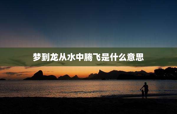 梦到龙从水中腾飞是什么意思