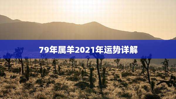 79年属羊2021年运势详解