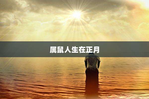 属鼠人生在正月