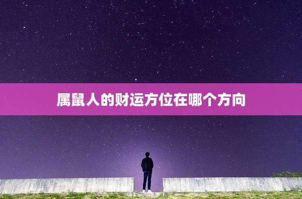 属鼠人的财运方位在哪个方向