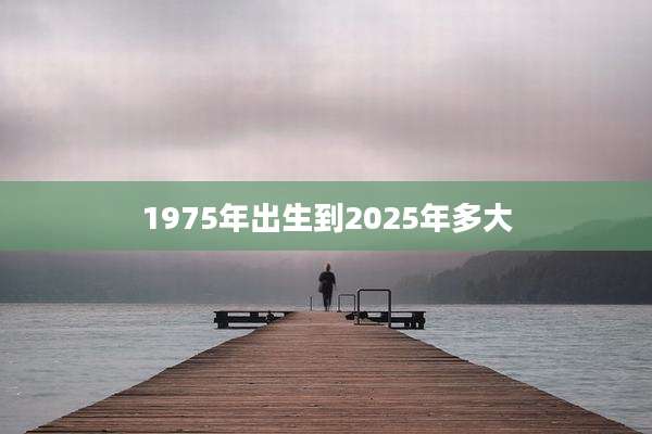 1975年出生到2025年多大