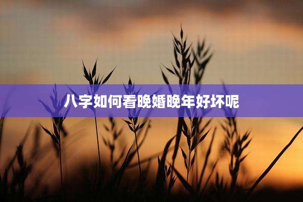 八字如何看晚婚晚年好坏呢