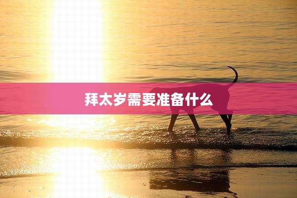 拜太岁需要准备什么