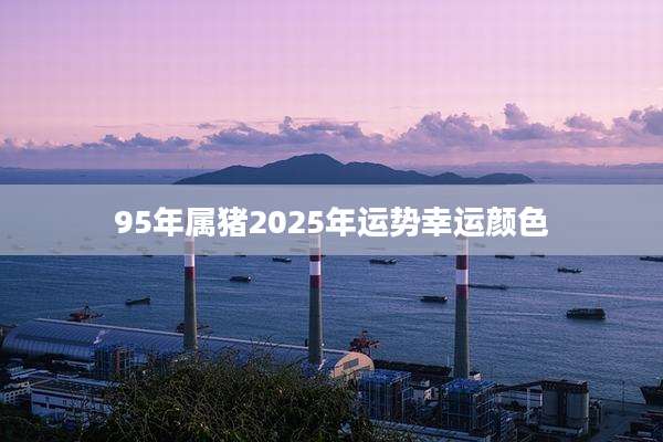 95年属猪2025年运势幸运颜色