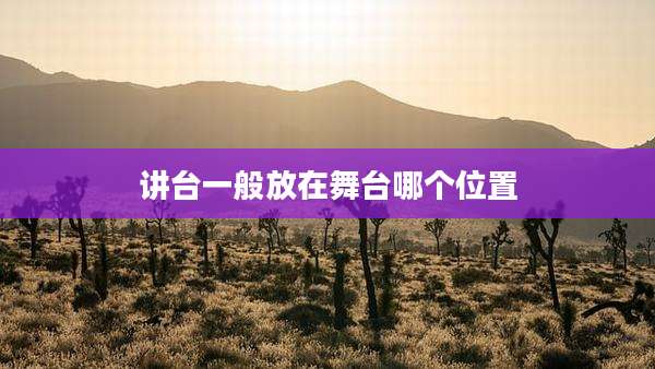 讲台一般放在舞台哪个位置