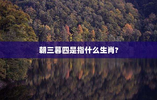 朝三暮四是指什么生肖?