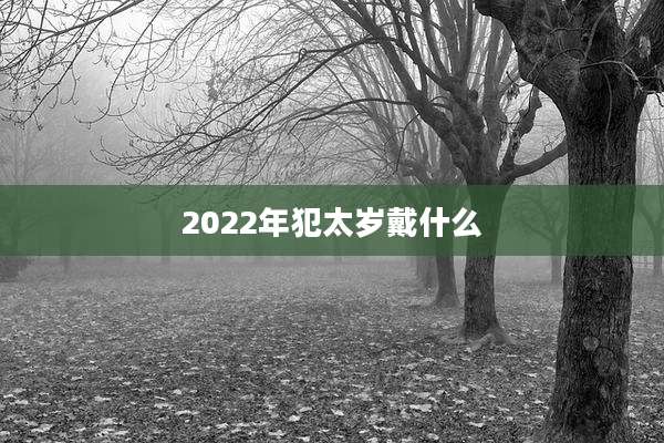 2022年犯太岁戴什么