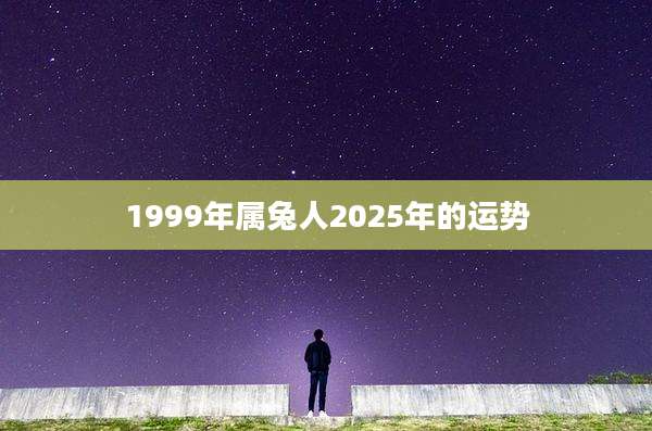 1999年属兔人2025年的运势