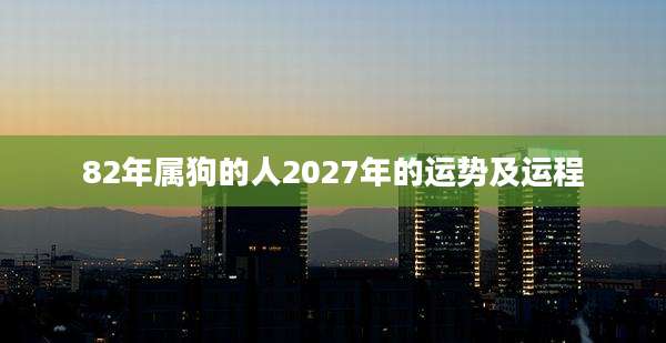 82年属狗的人2027年的运势及运程