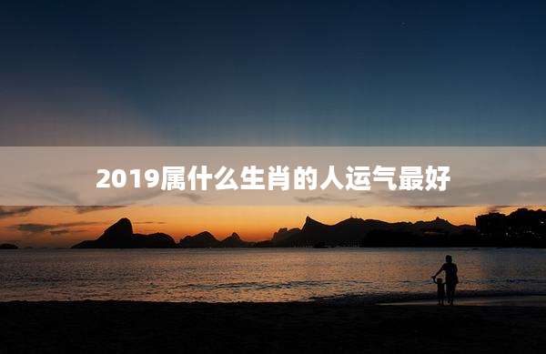 2019属什么生肖的人运气最好