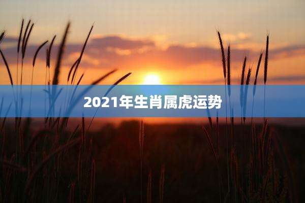 2021年生肖属虎运势