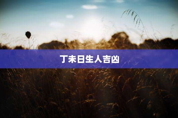 丁未日生人吉凶