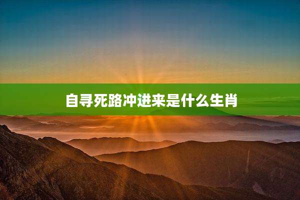 自寻死路冲进来是什么生肖